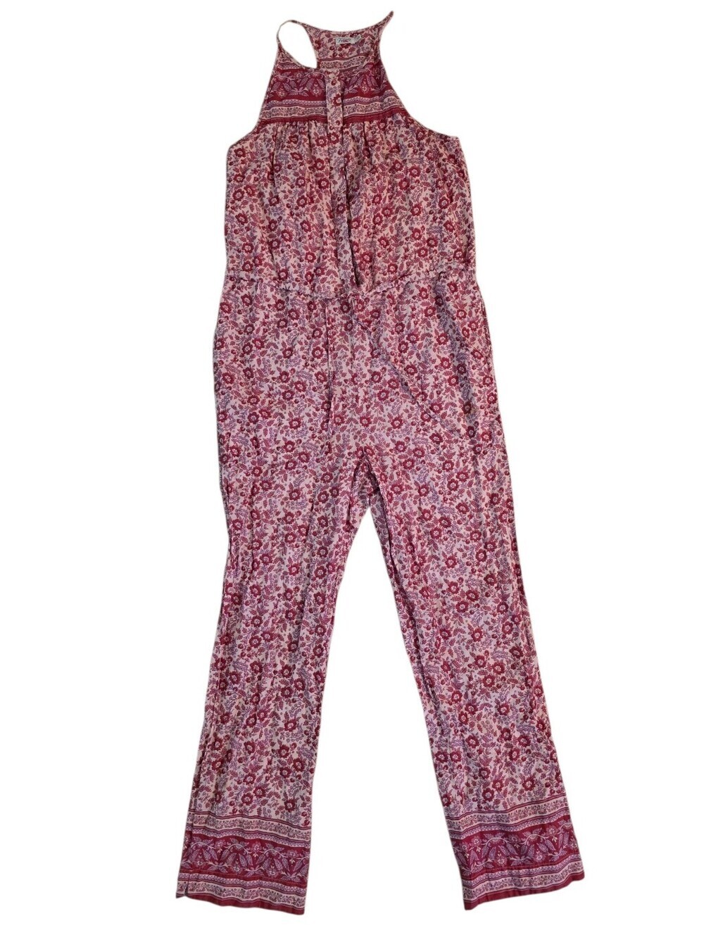 Faherty Adella Floral Sleeveless Jumpsuit- Small